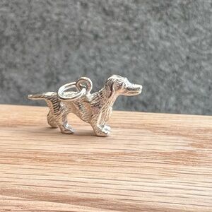 Dog Charm Vintage Sterling Silver 925 Puppy Animal Pendant